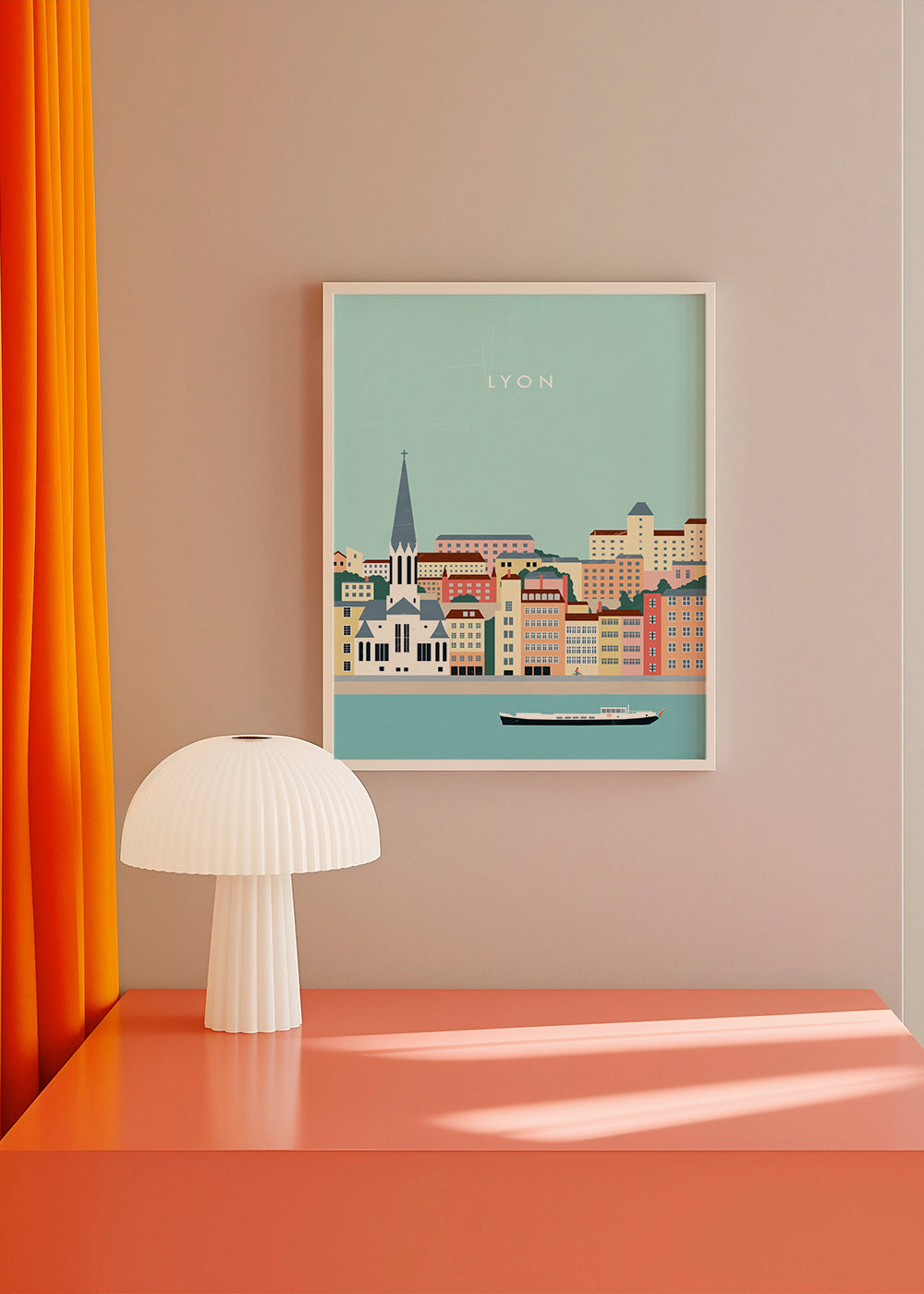 Kökskonst Lyon: kustillustration