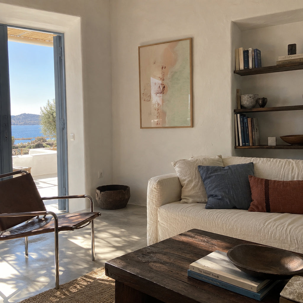Mint champagne - Framed poster in an interior
