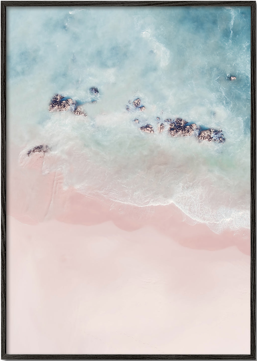 Landskapskonst: rosa strand flygfoto