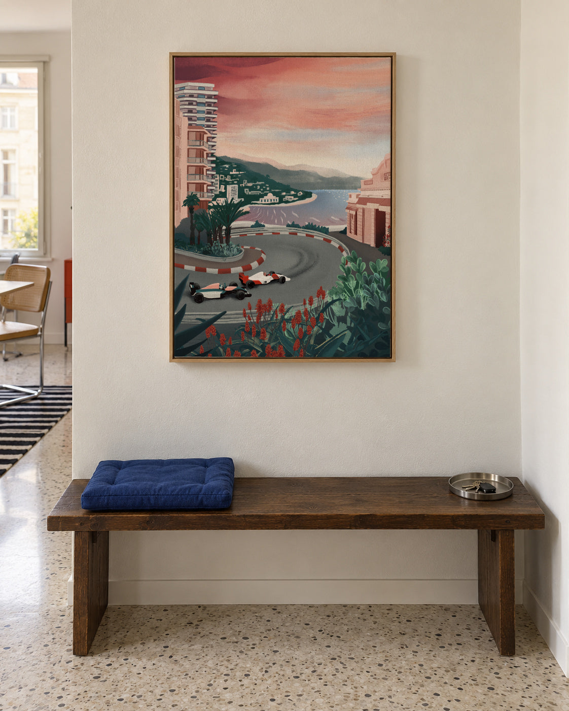 Monaco Circuit - Framed canvas in an interior