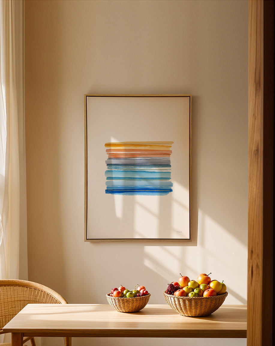 Apreciar o cair da tarde - Framed canvas in an interior
