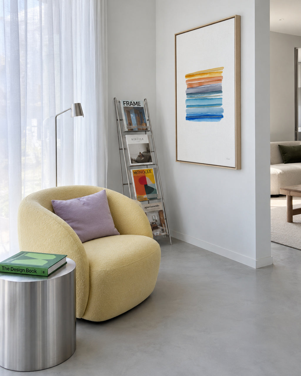 Apreciar o cair da tarde - Framed canvas in an interior