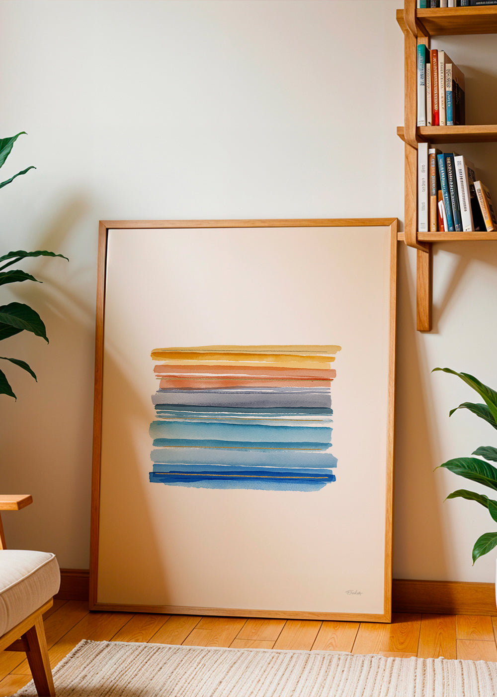Minimalistiska akvarellränder