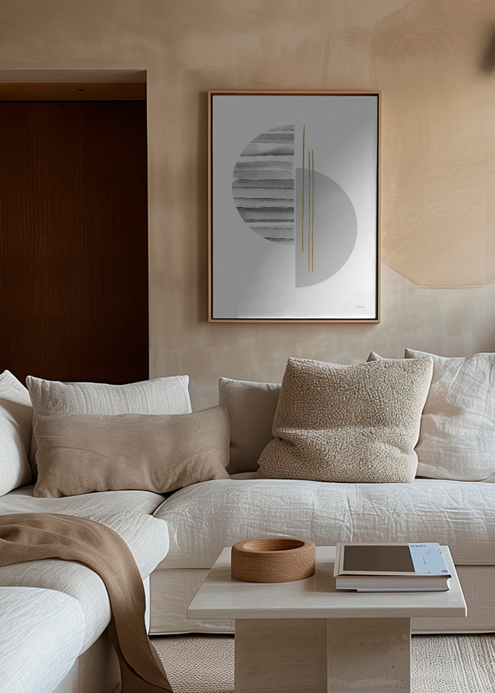 Geometrisk poster minimal med gyllene linjer