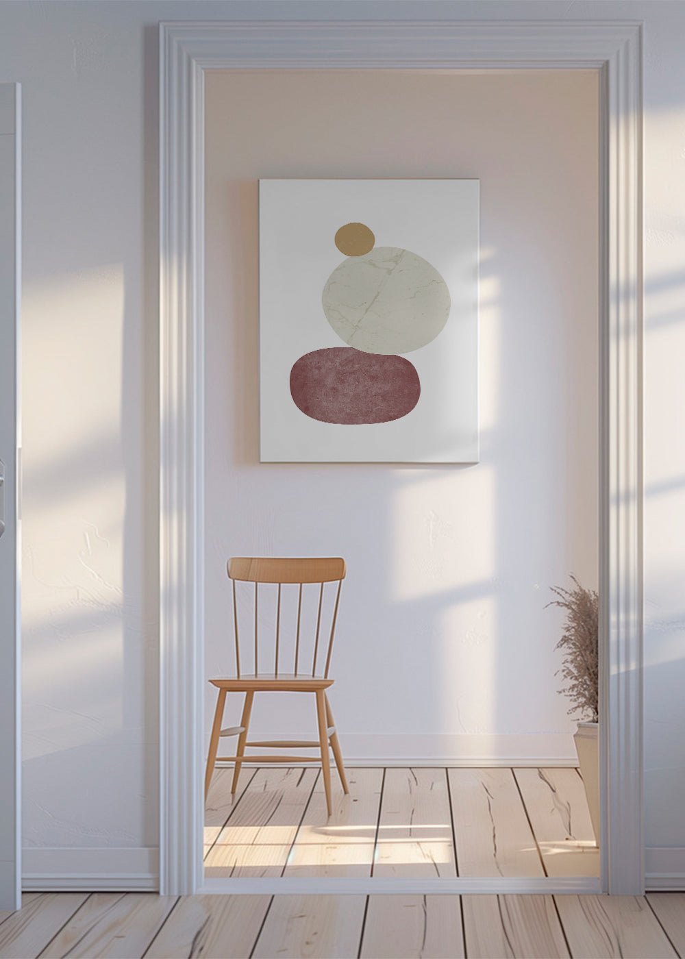 Avslappnande design med staplade stenar