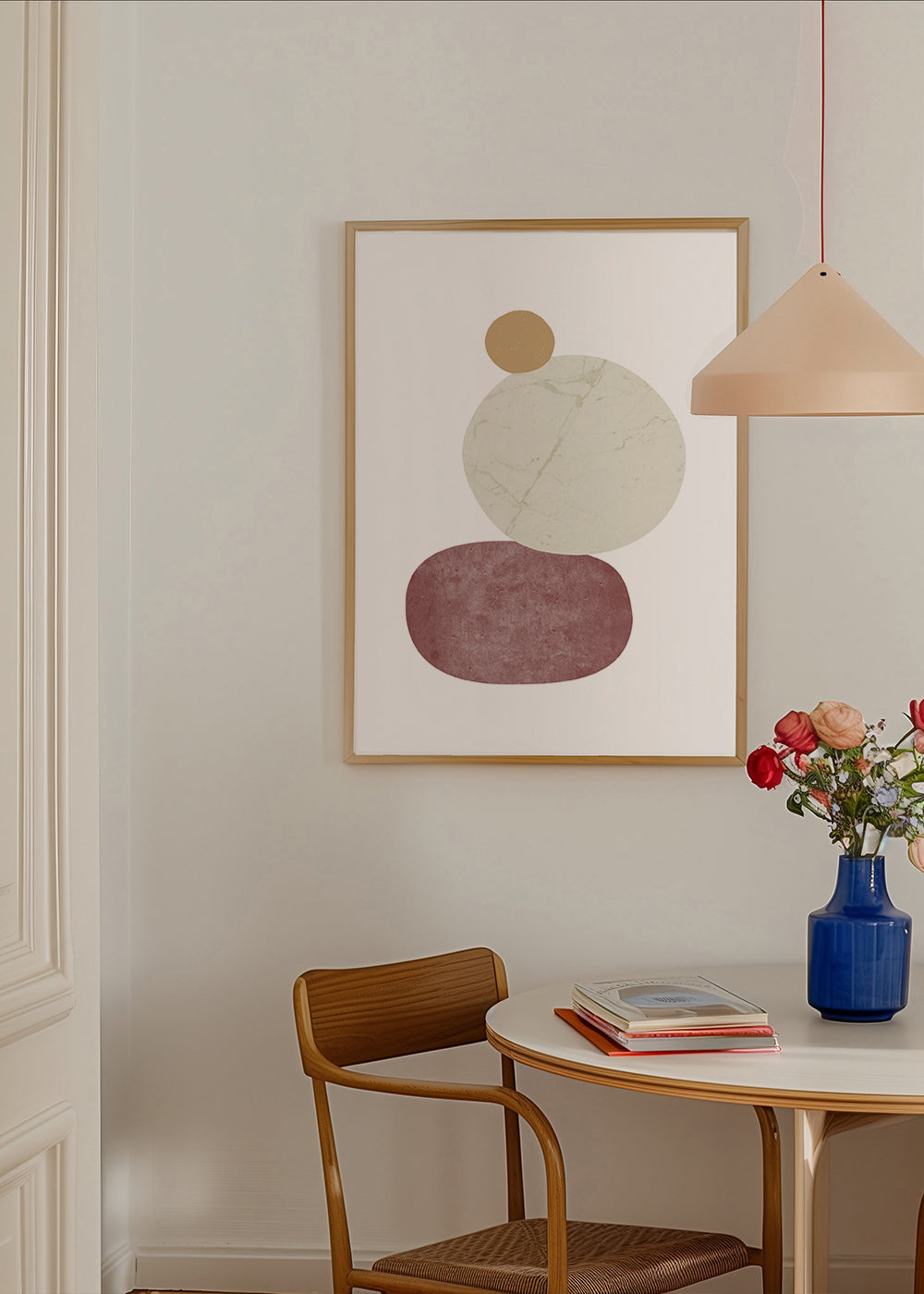 Avslappnande design med staplade stenar