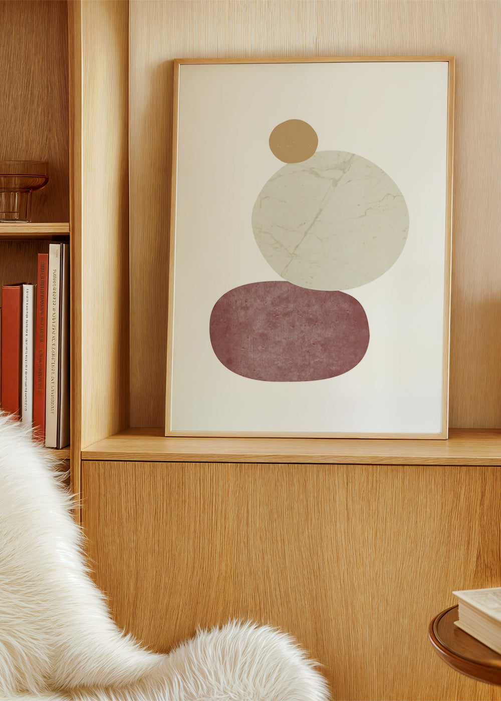 Avslappnande design med staplade stenar