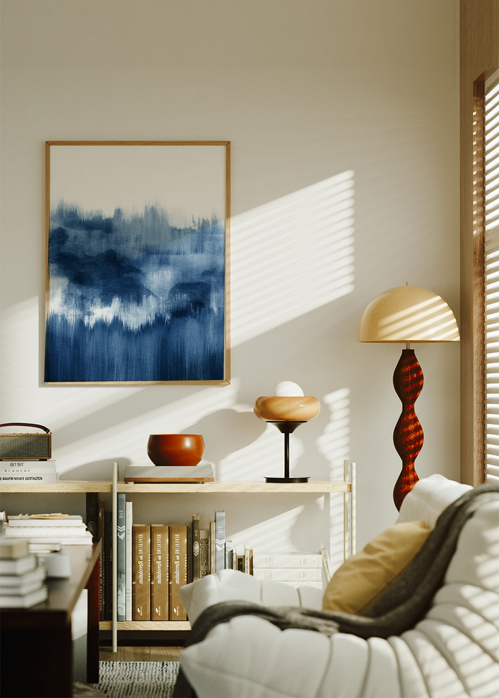Watercolor abstraction N7 - Framed poster in an interior