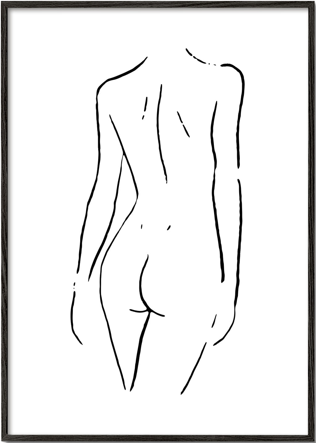 Minimalistisk linjeillustration av kropp