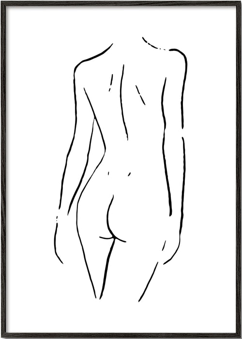 Minimalistisk linjeillustration av kropp