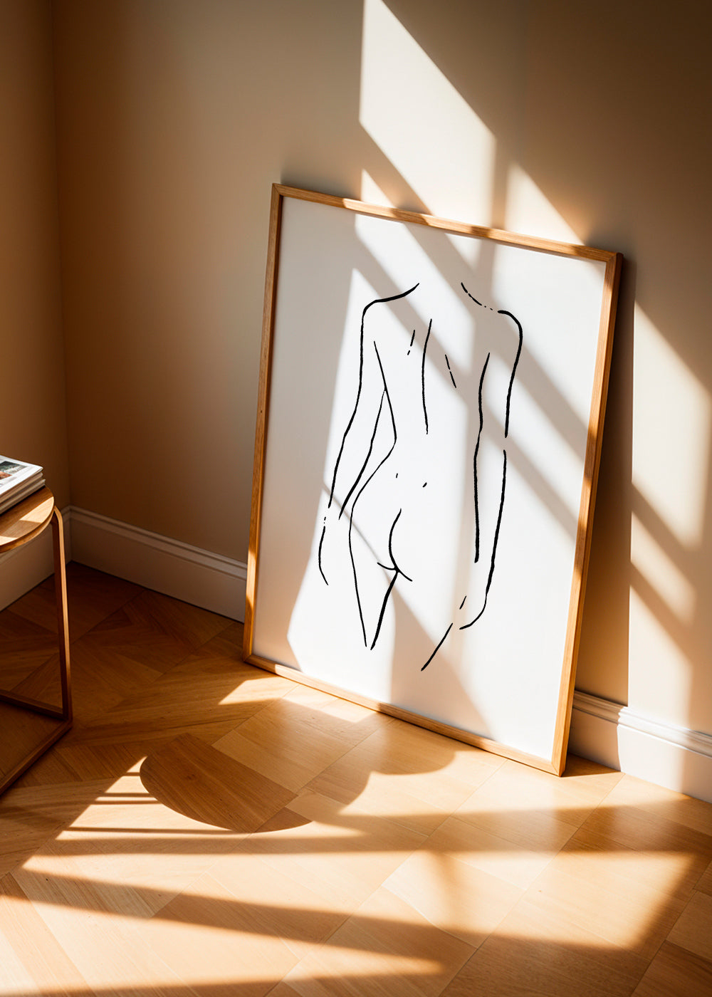 Minimalistisk linjeillustration av kropp