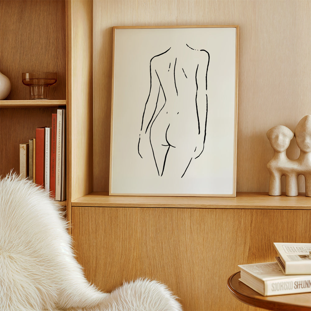 Minimalistisk linjeillustration av kropp