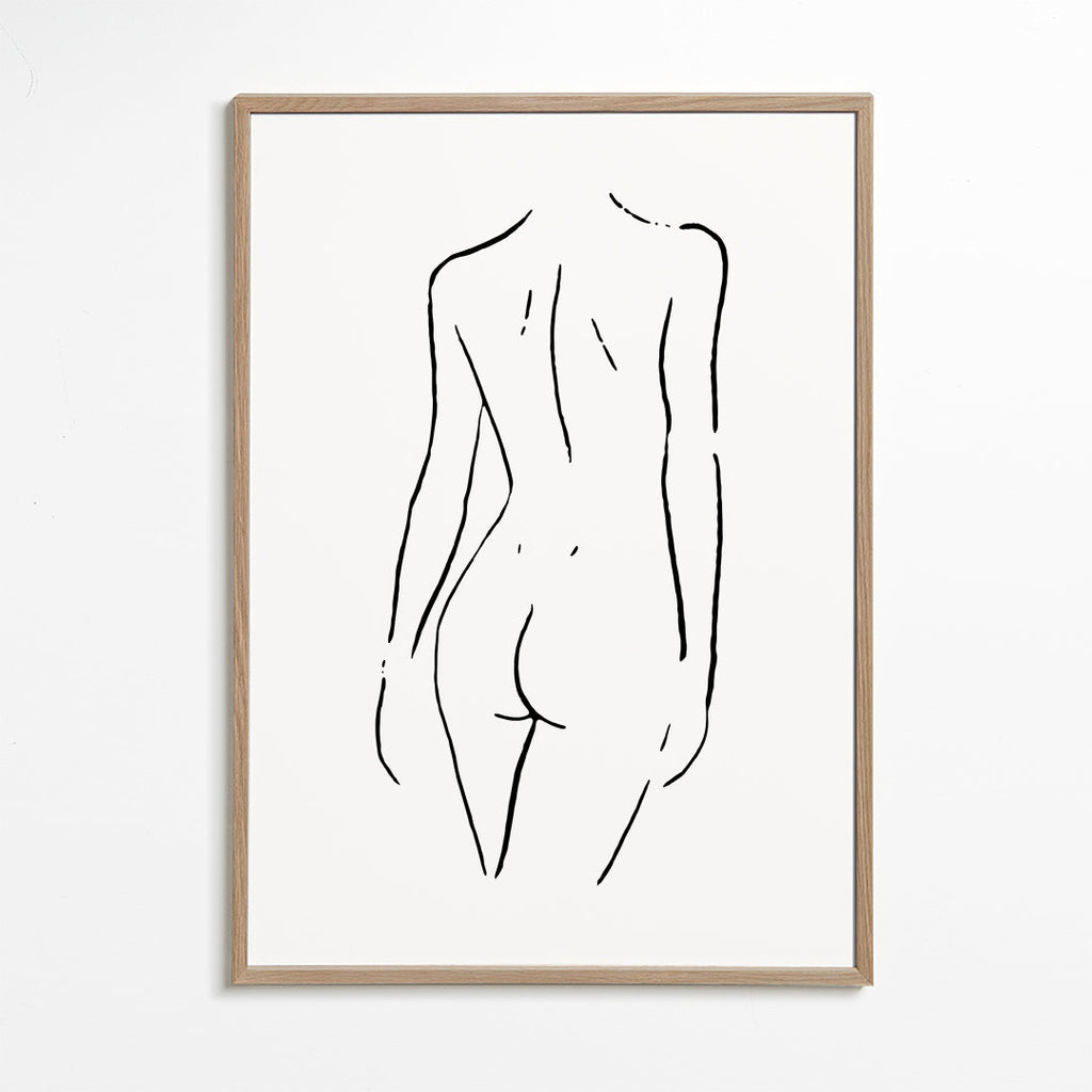 Minimalistisk linjeillustration av kropp