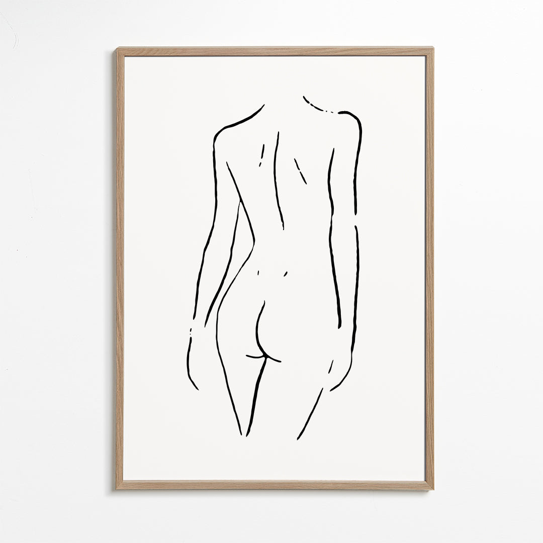 Minimalistisk linjeillustration av kropp