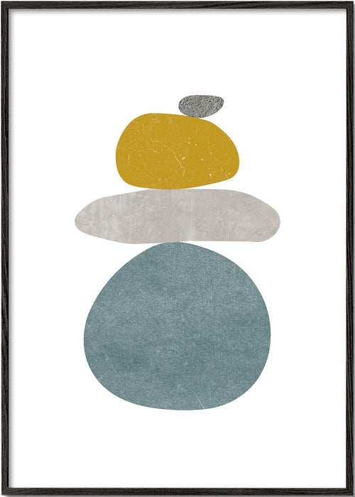 Avslappnande design: staplade småstenar