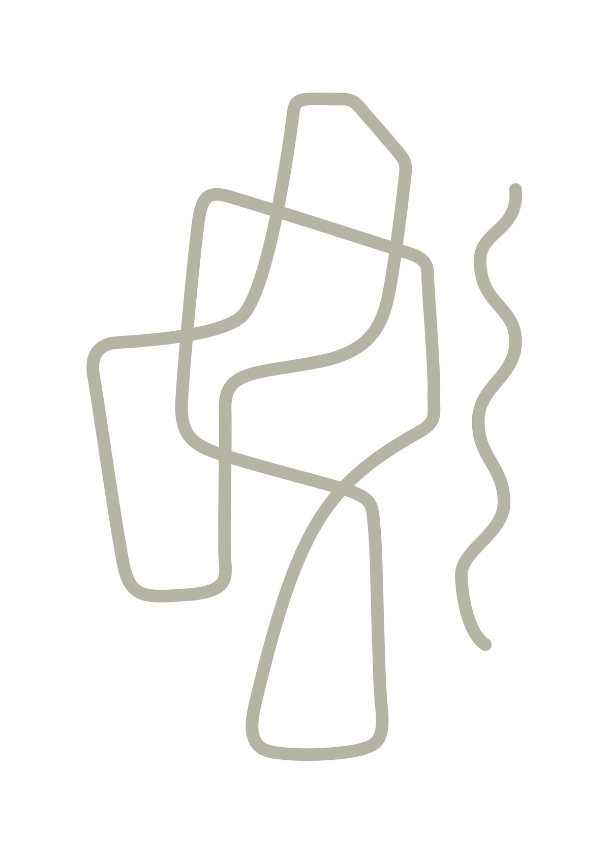 Linear composition N 2 White - Unframed art print