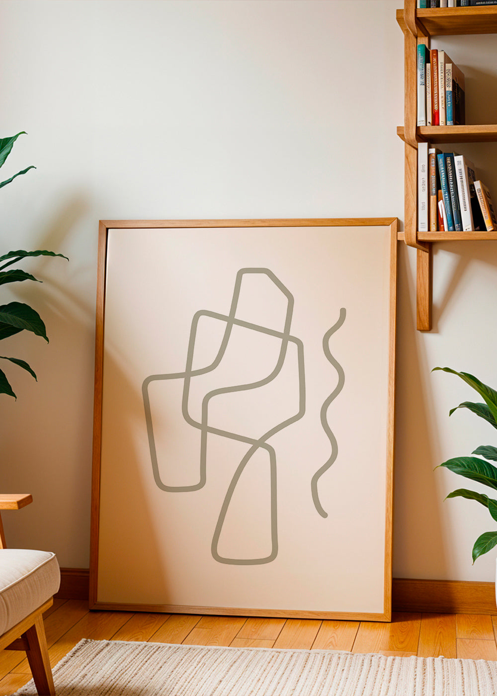Minimalistisk design med organiska linjer