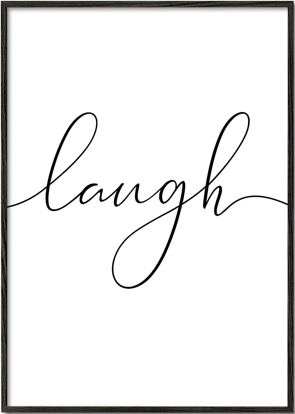 Minimalistisk typografi 'laugh'