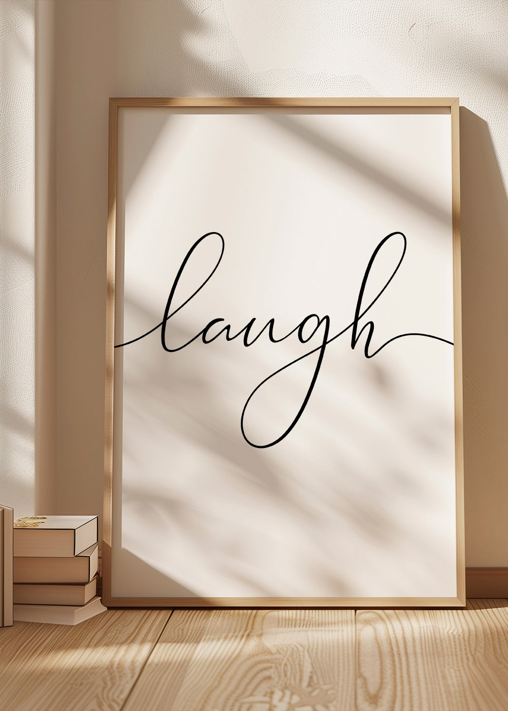 Minimalistisk typografi 'laugh'