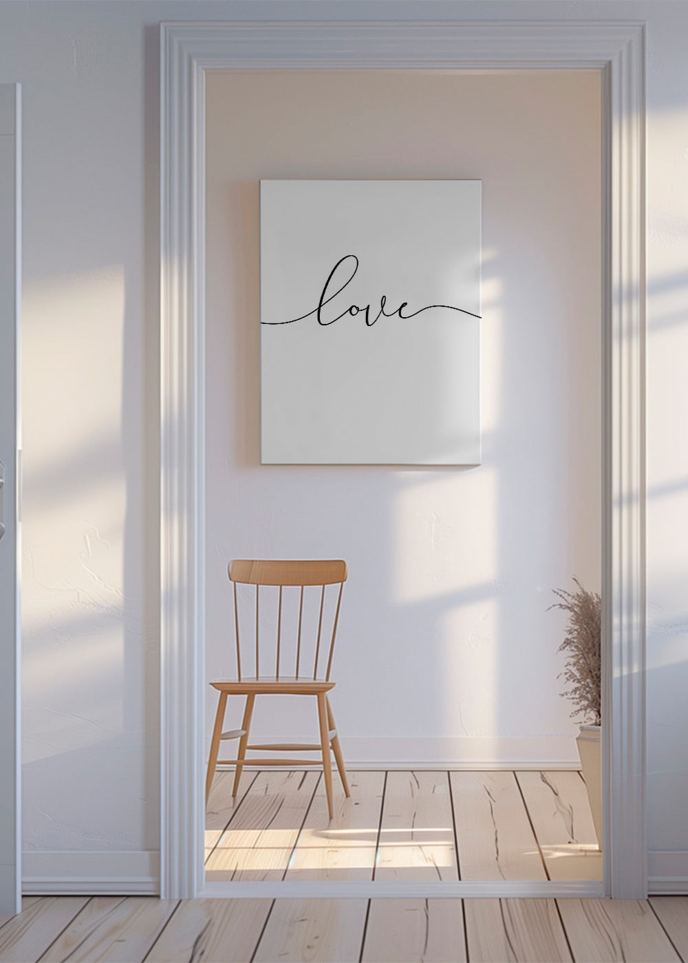 Minimalistisk design Love kalligrafi