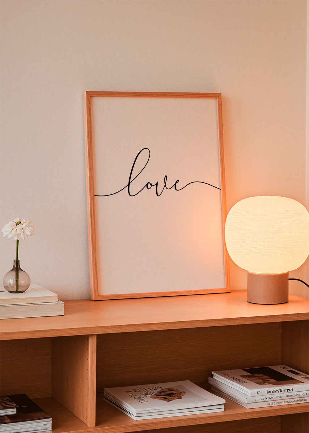 Minimalistisk design Love kalligrafi