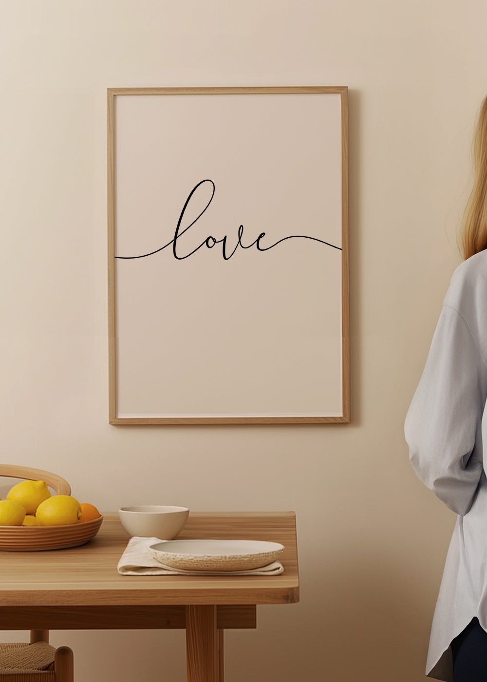 Minimalistisk design Love kalligrafi