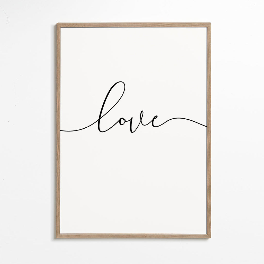 Minimalistisk design Love kalligrafi