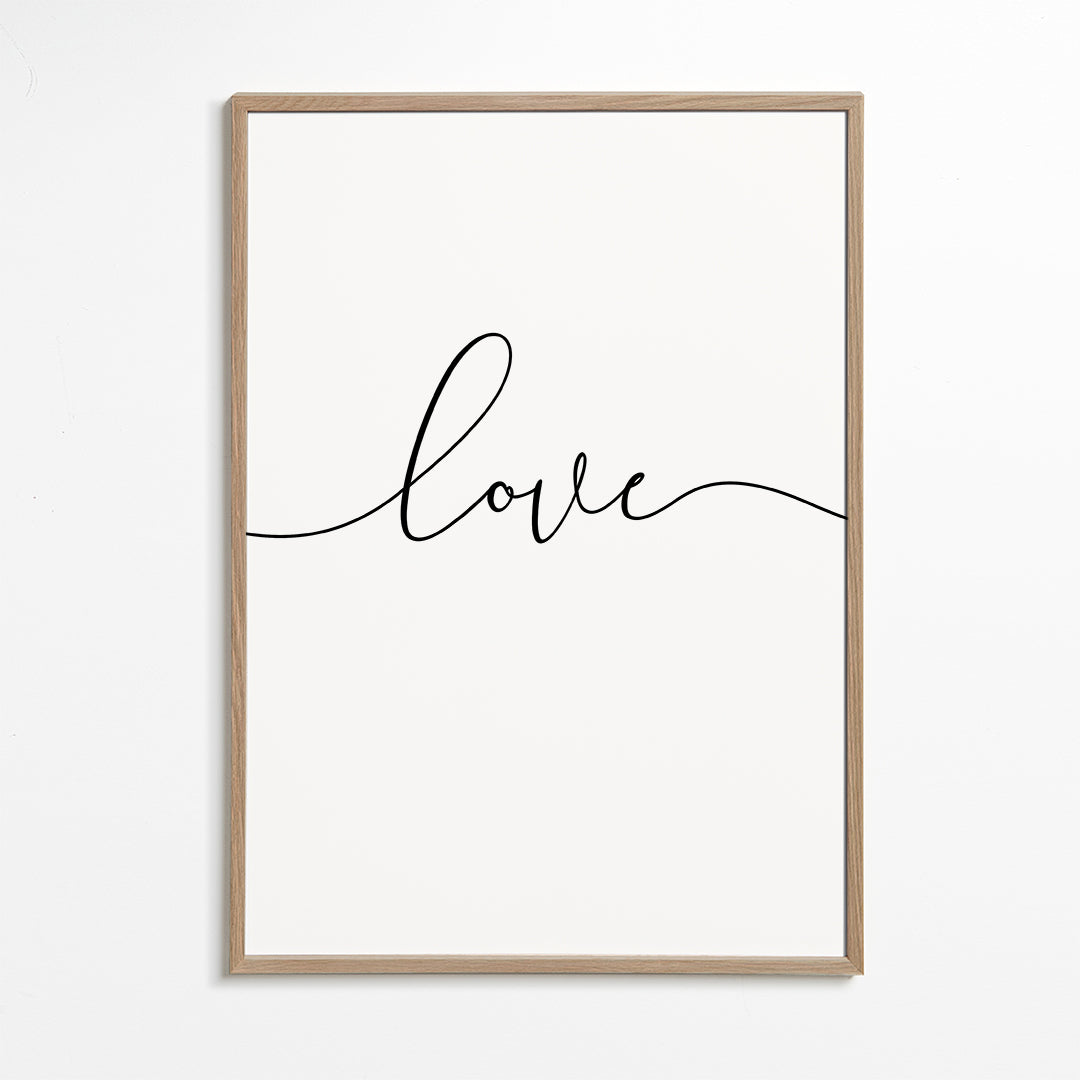 Minimalistisk design Love kalligrafi