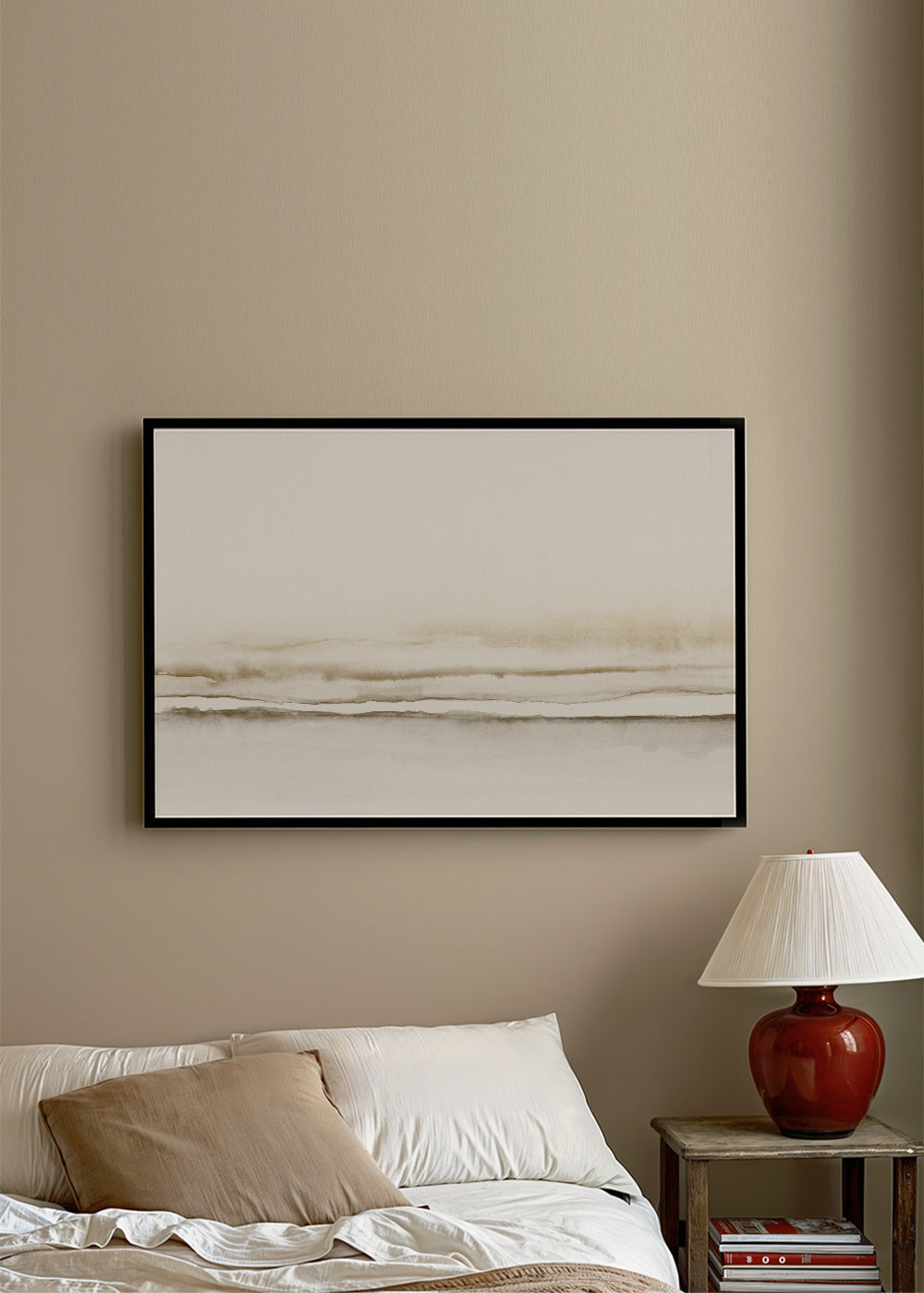 Landskap akvarell minimalistisk