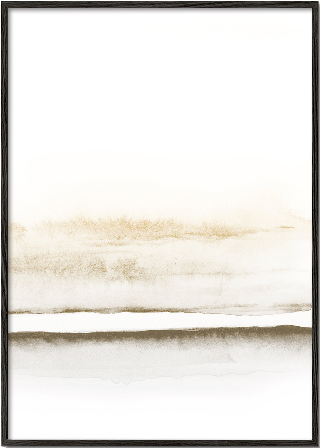 Landskapskonst minimalistisk akvarell beige