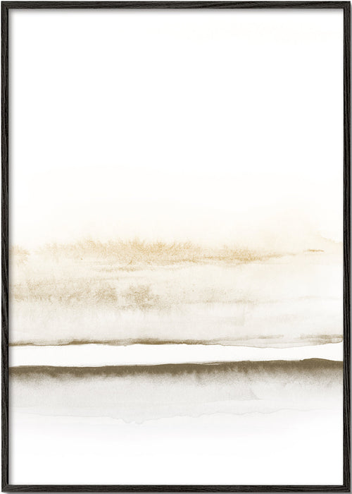Landskapskonst minimalistisk akvarell beige
