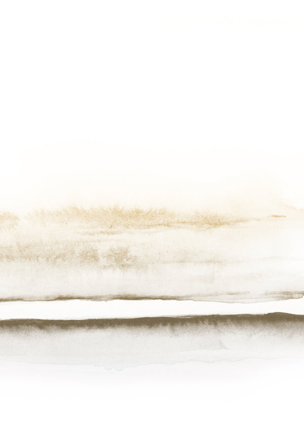 Landskapskonst minimalistisk akvarell beige