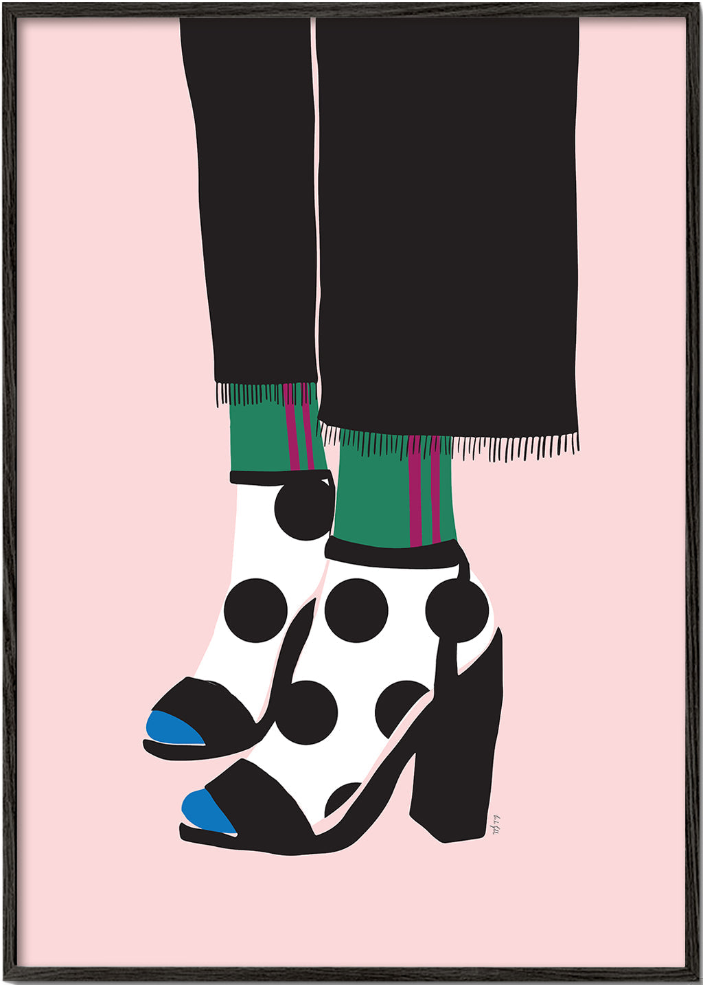 Illustration strumpor och klackar