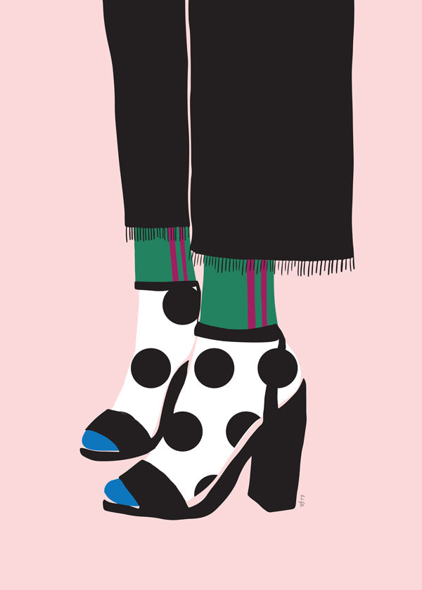 Illustration strumpor och klackar