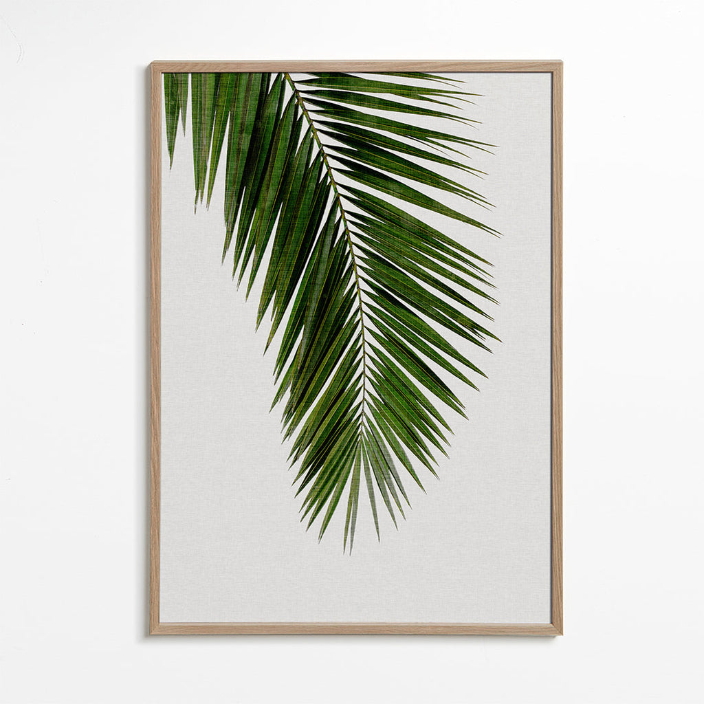 Botanisk print: vertikalt palmblad
