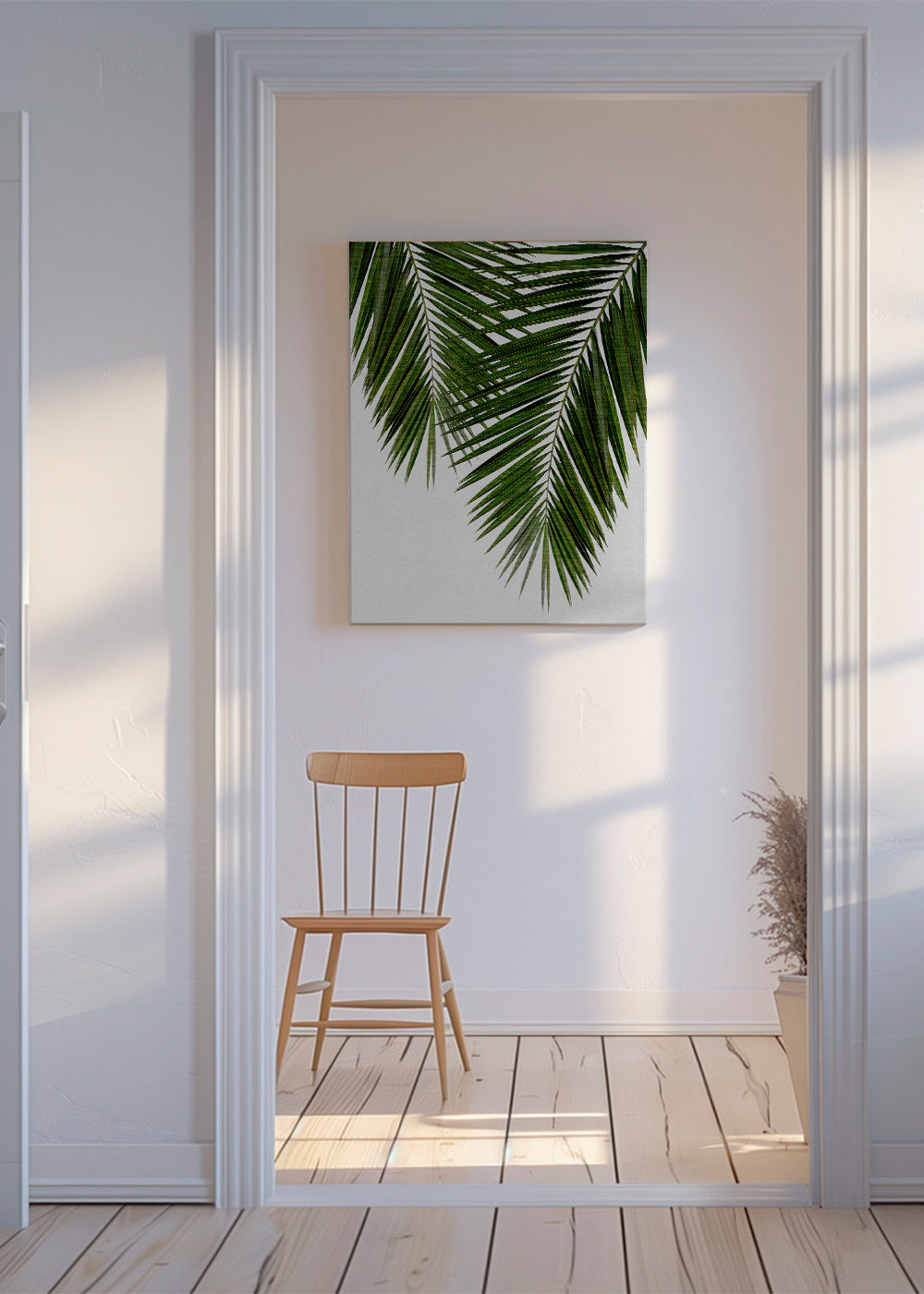 Botanisk tavla med palmblad