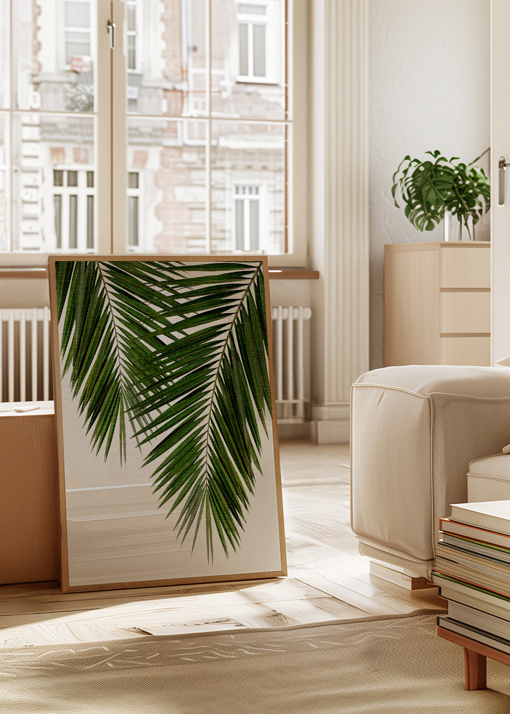 Botanisk tavla med palmblad