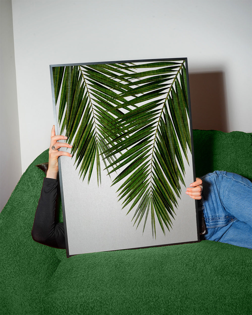 Botanisk tavla med palmblad