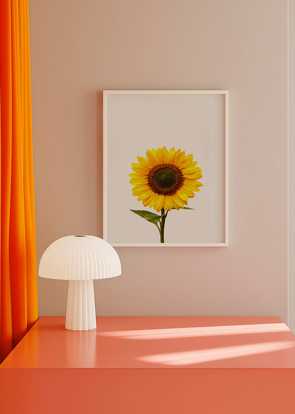 Botanisk poster: isolerad solros