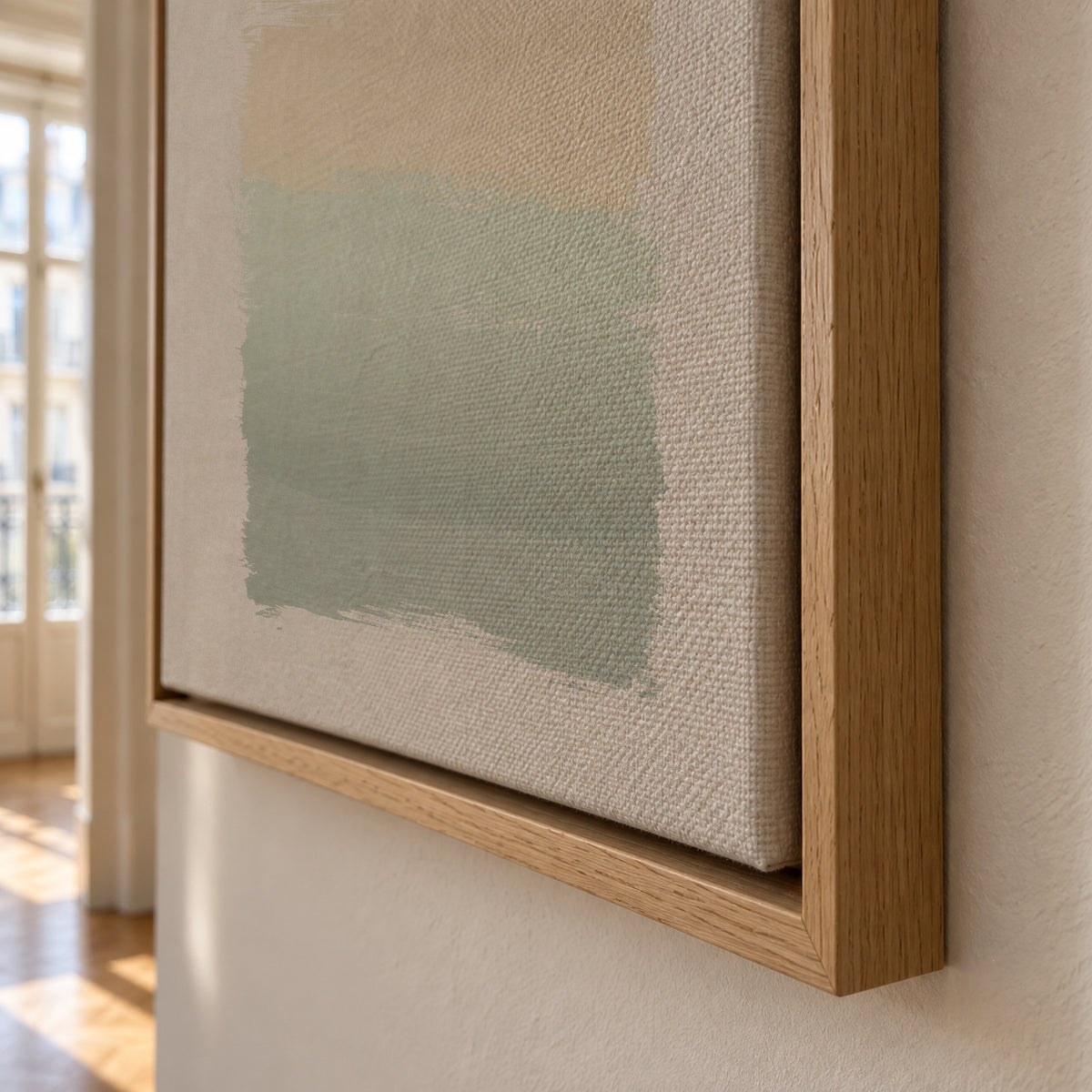 Pastel abstract - Framed canvas detail