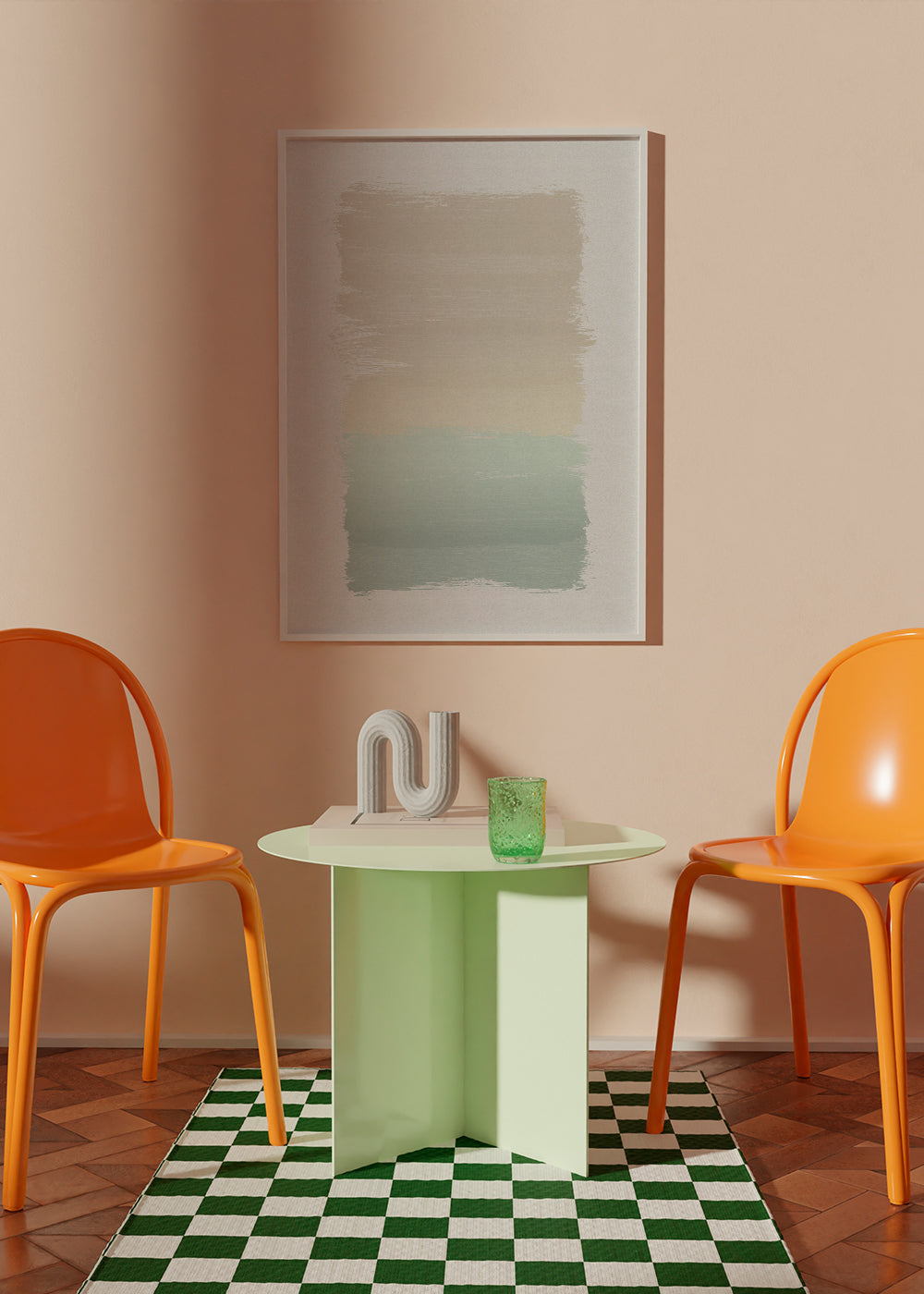 Abstrakt konst pastell vertikala block
