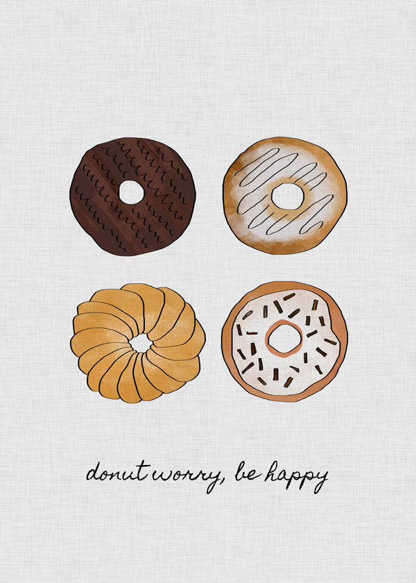 Kökskonst med donut-illustration och lekfull text
