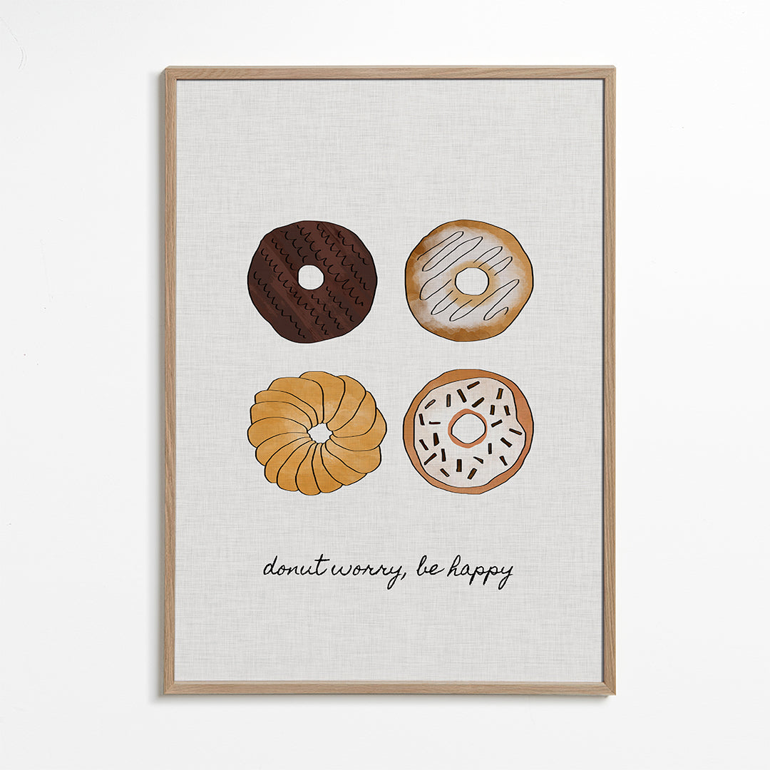 Kökskonst med donut-illustration och lekfull text