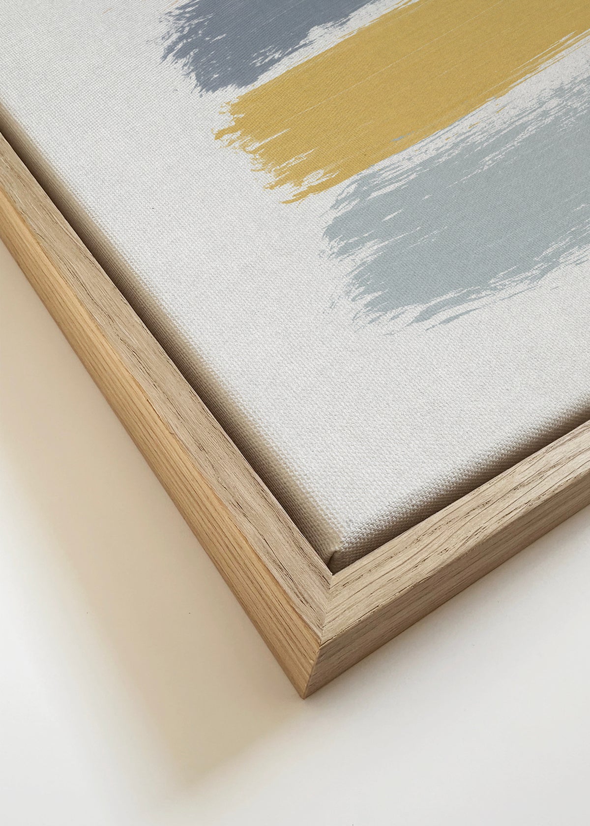 Pastel stripes - Framed canvas detail