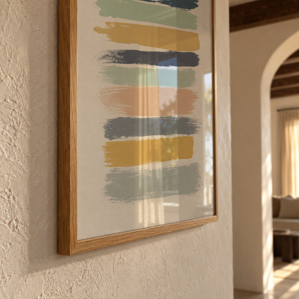 Pastel stripes - Framed poster detail