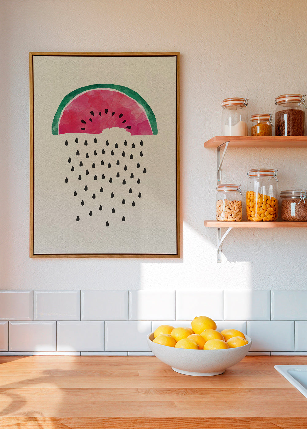Kökskonst vattenmelon akvarell