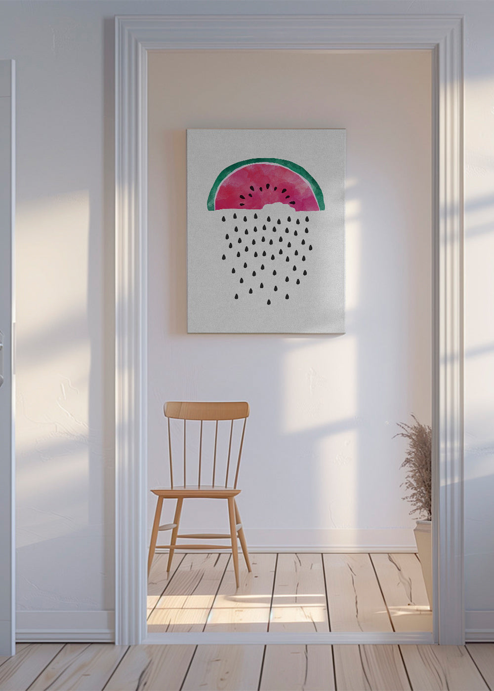 Kökskonst vattenmelon akvarell