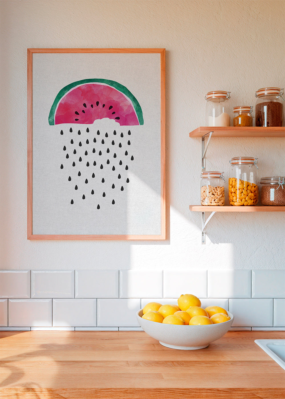 Kökskonst vattenmelon akvarell