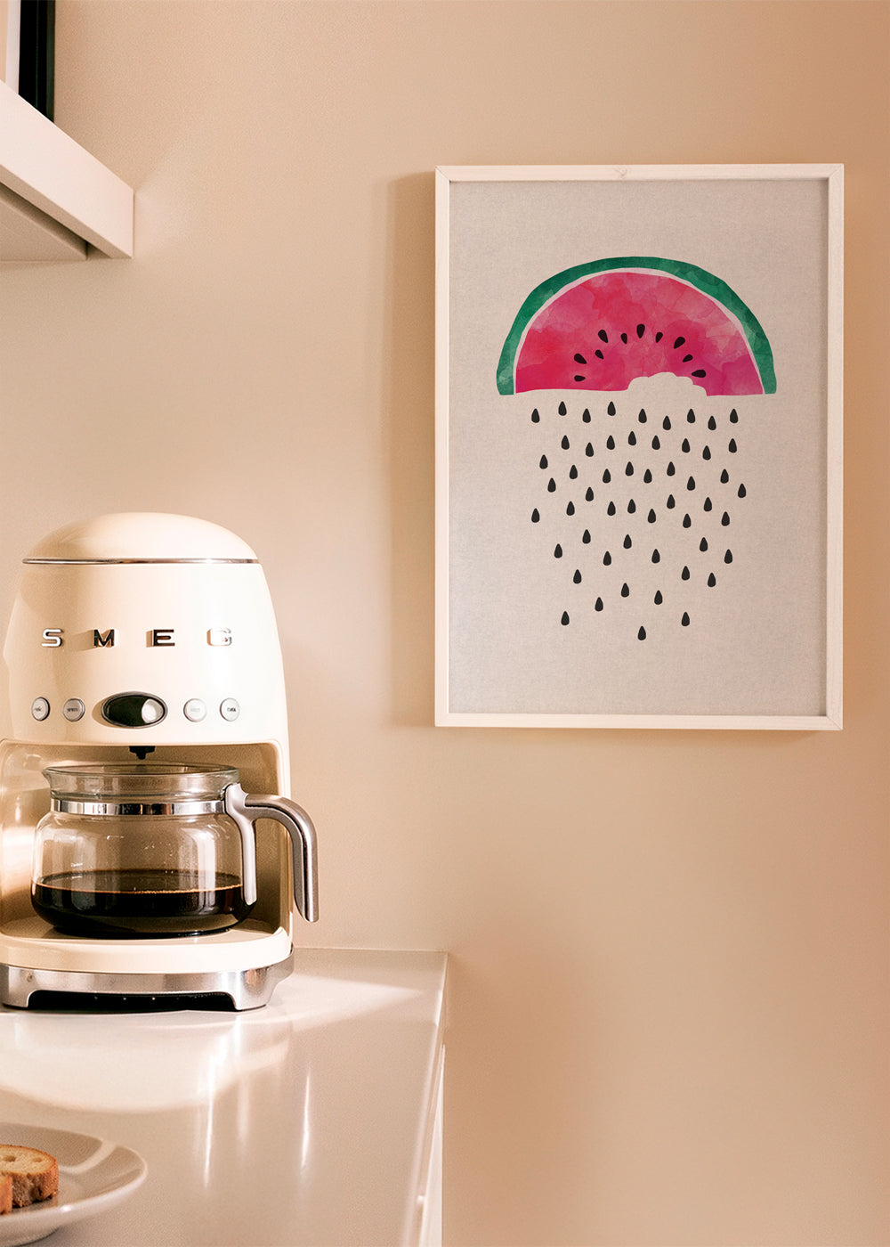 Kökskonst vattenmelon akvarell