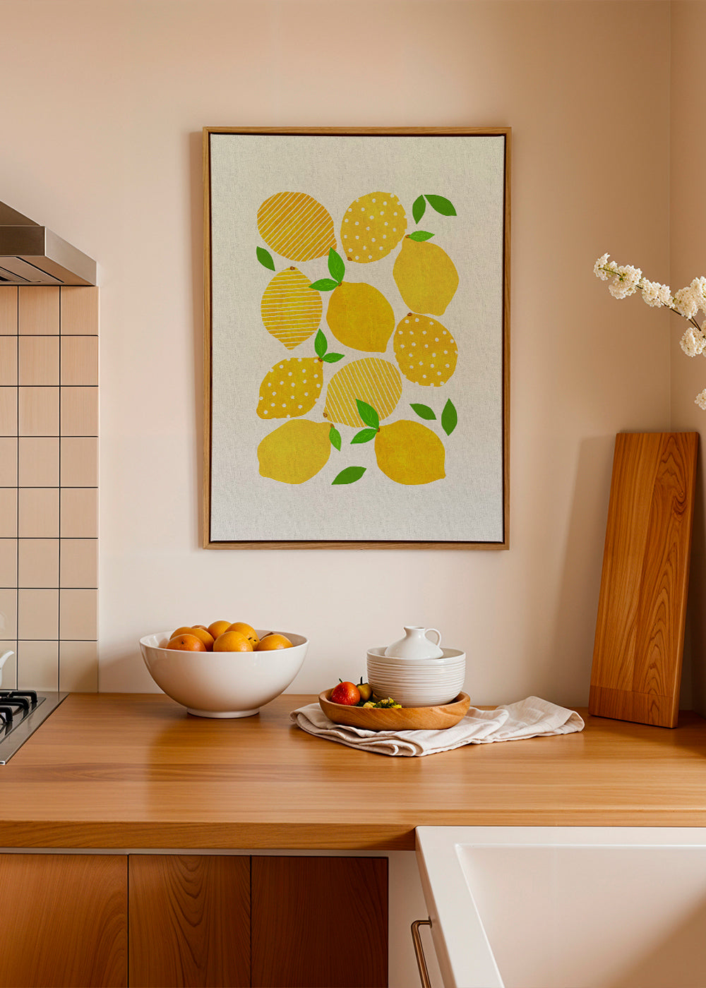 Kökskonst Citrusillustration
